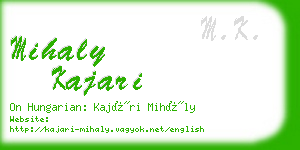 mihaly kajari business card